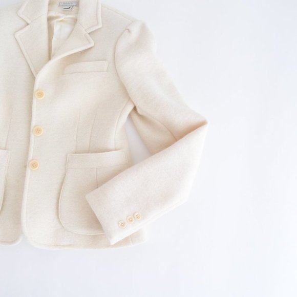 Gant Cream 100% Wool Three Button Blazer Size 6 - Picture 5 of 12